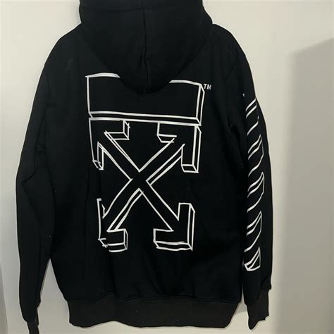 off white black hoodie fake